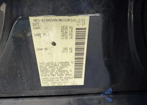 2015 Nissan Altima 2.5/2.5 S/2.5 Sl/2.5 Sv from USA, damaged, VIN 1N4AL3AP7FN373062